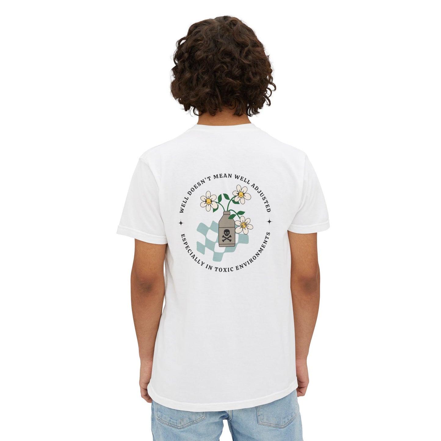 "Well Doesn't Mean Well Adjusted"- Retro Unisex Pocket T-Shirt
