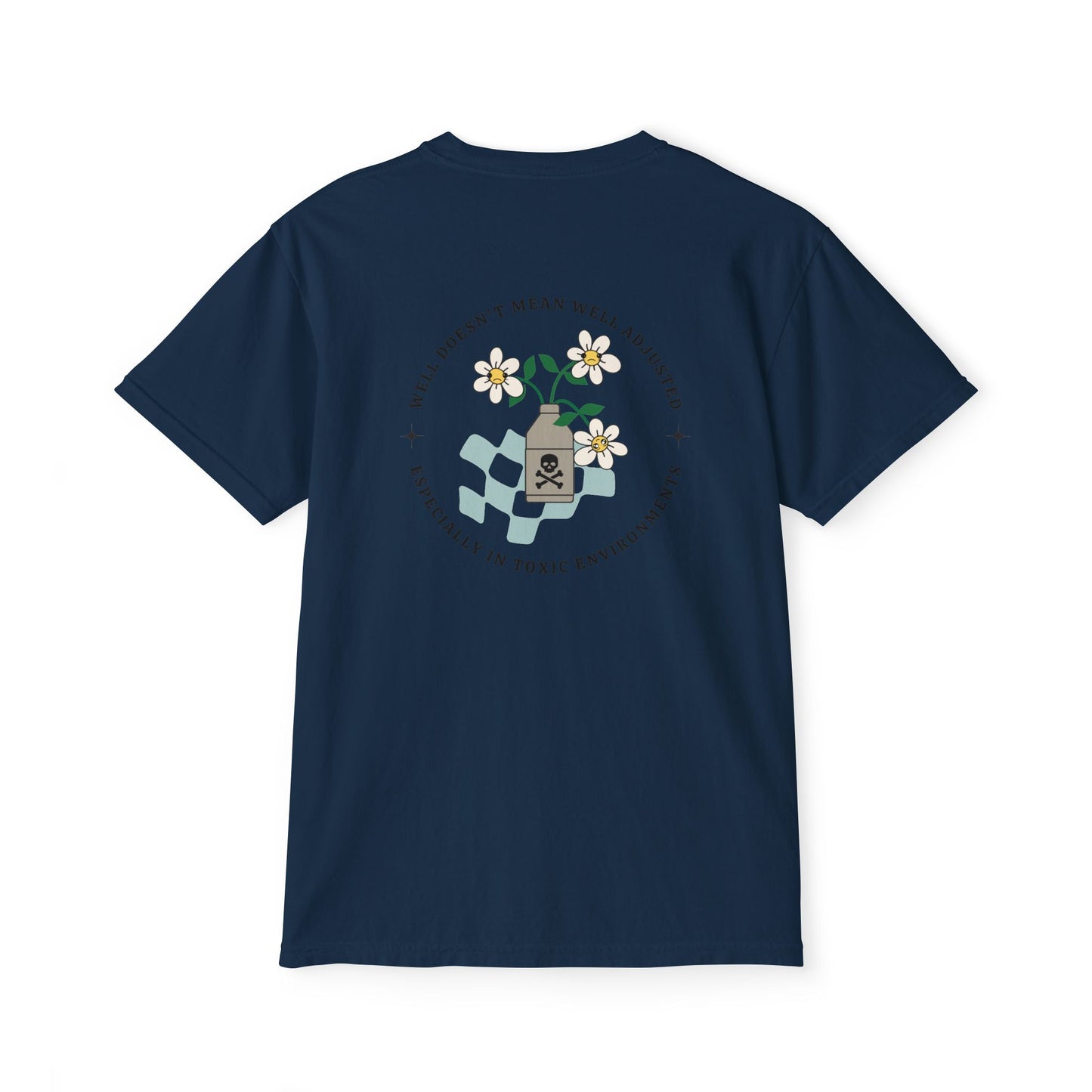 "Well Doesn't Mean Well Adjusted"- Retro Unisex Pocket T-Shirt