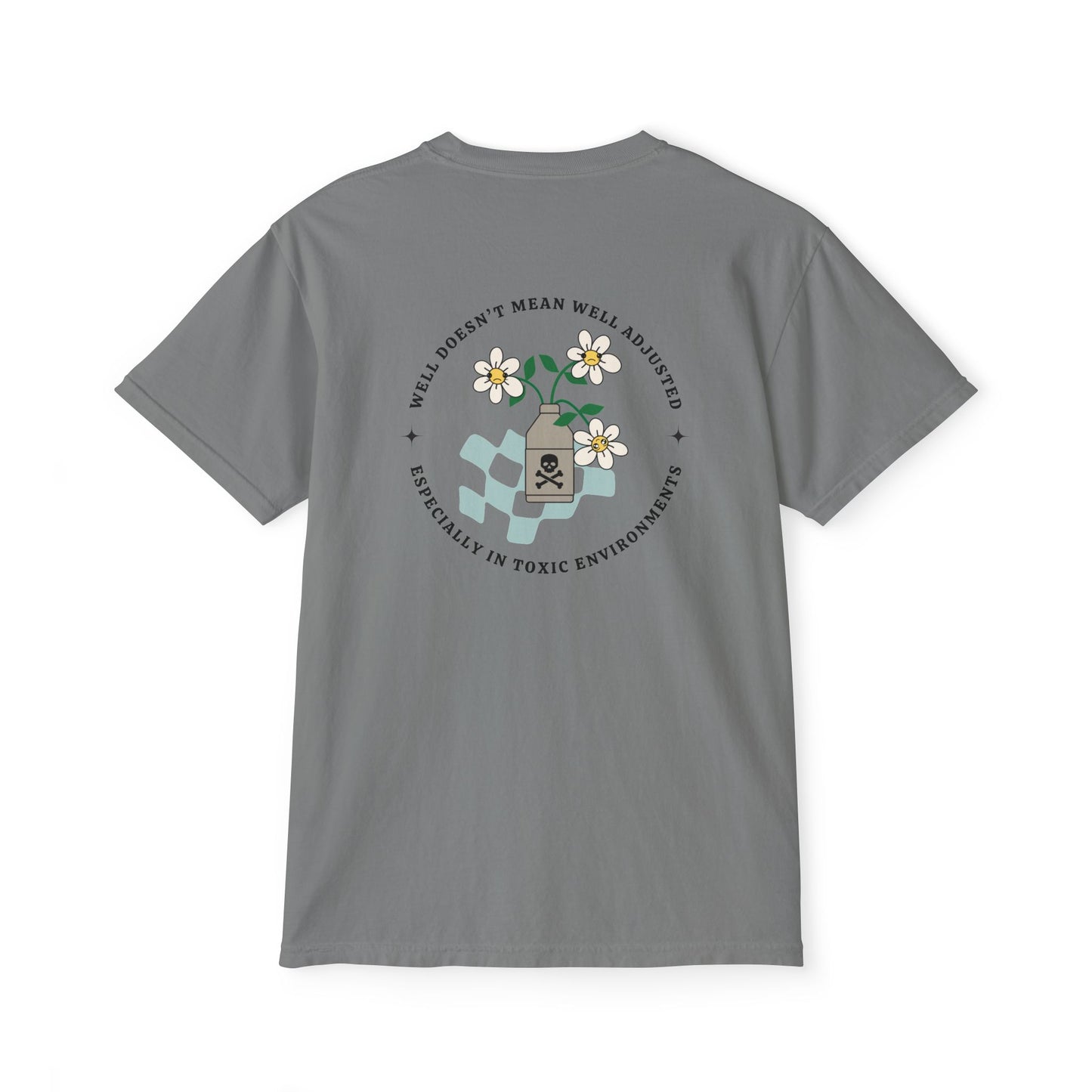 "Well Doesn't Mean Well Adjusted"- Retro Unisex Pocket T-Shirt