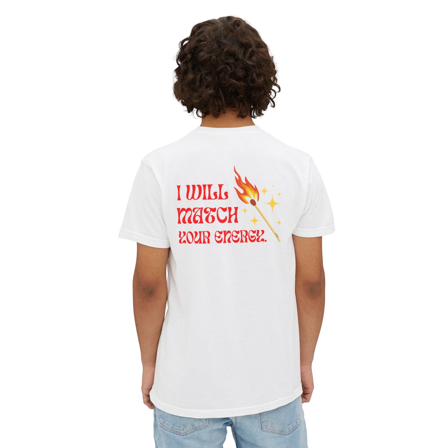 "I Will Match Your Energy"- Retro Unisex Pocket Shirt