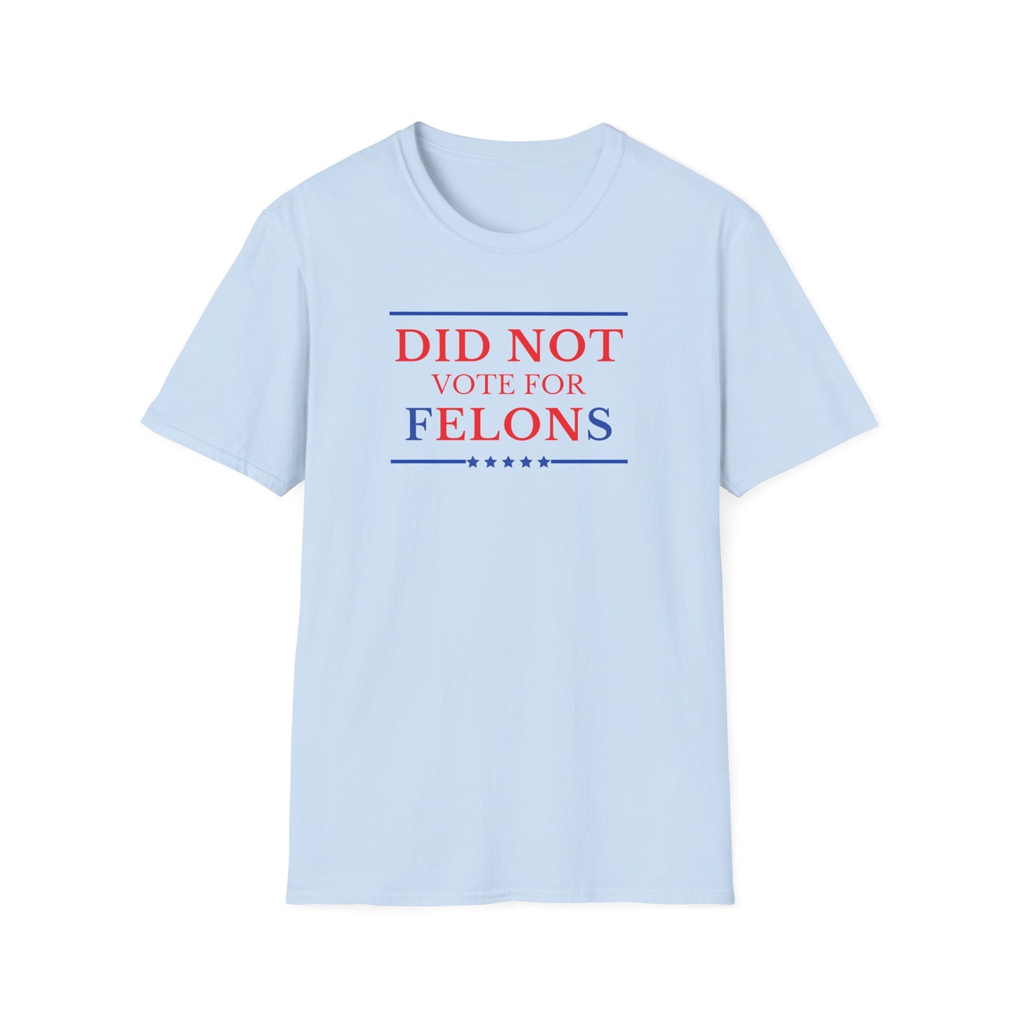 Did Not Vote for Felons- Unisex Softstyle T-Shirt, Axolotl