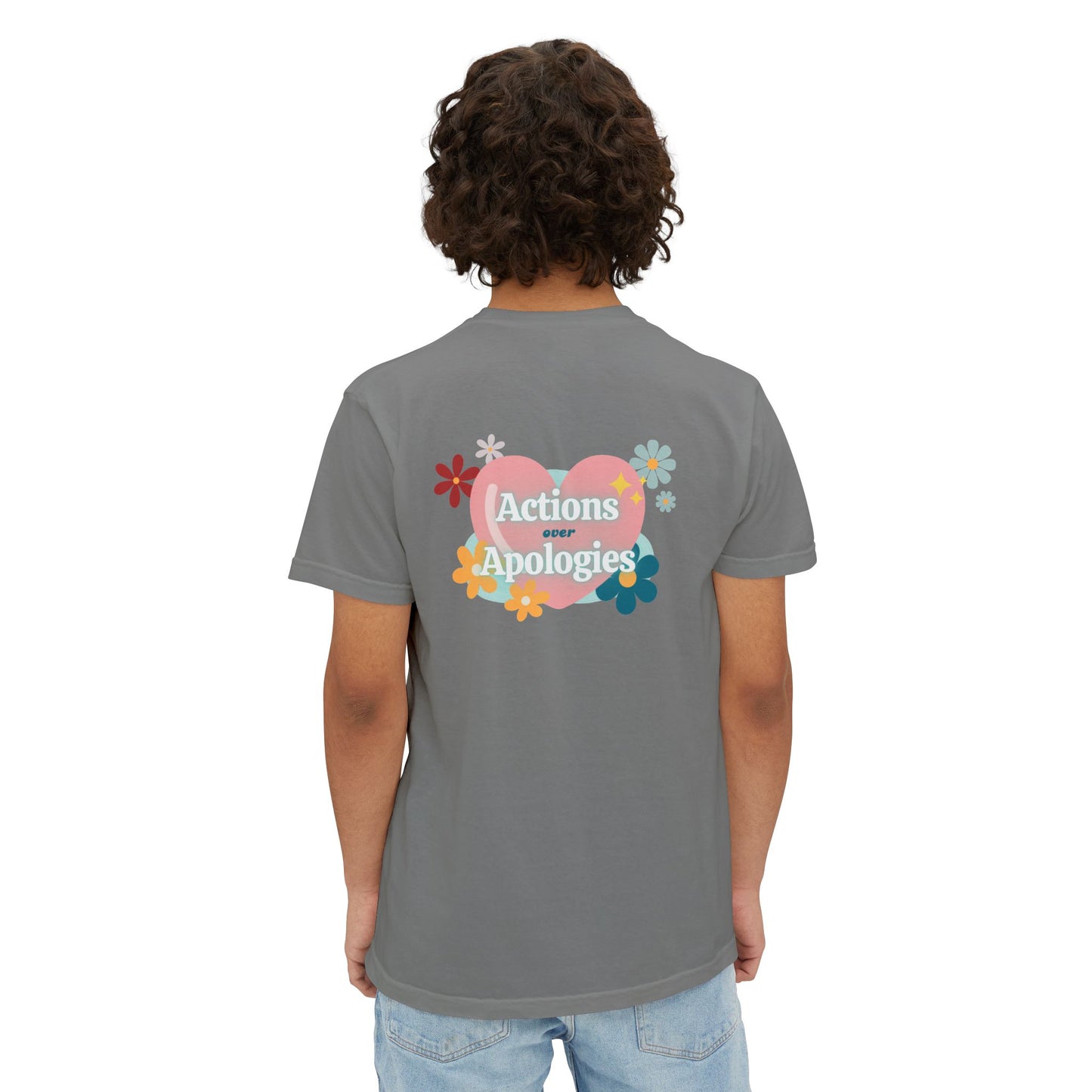 "Actions over Apologies"- Unisex Pocket T-Shirt
