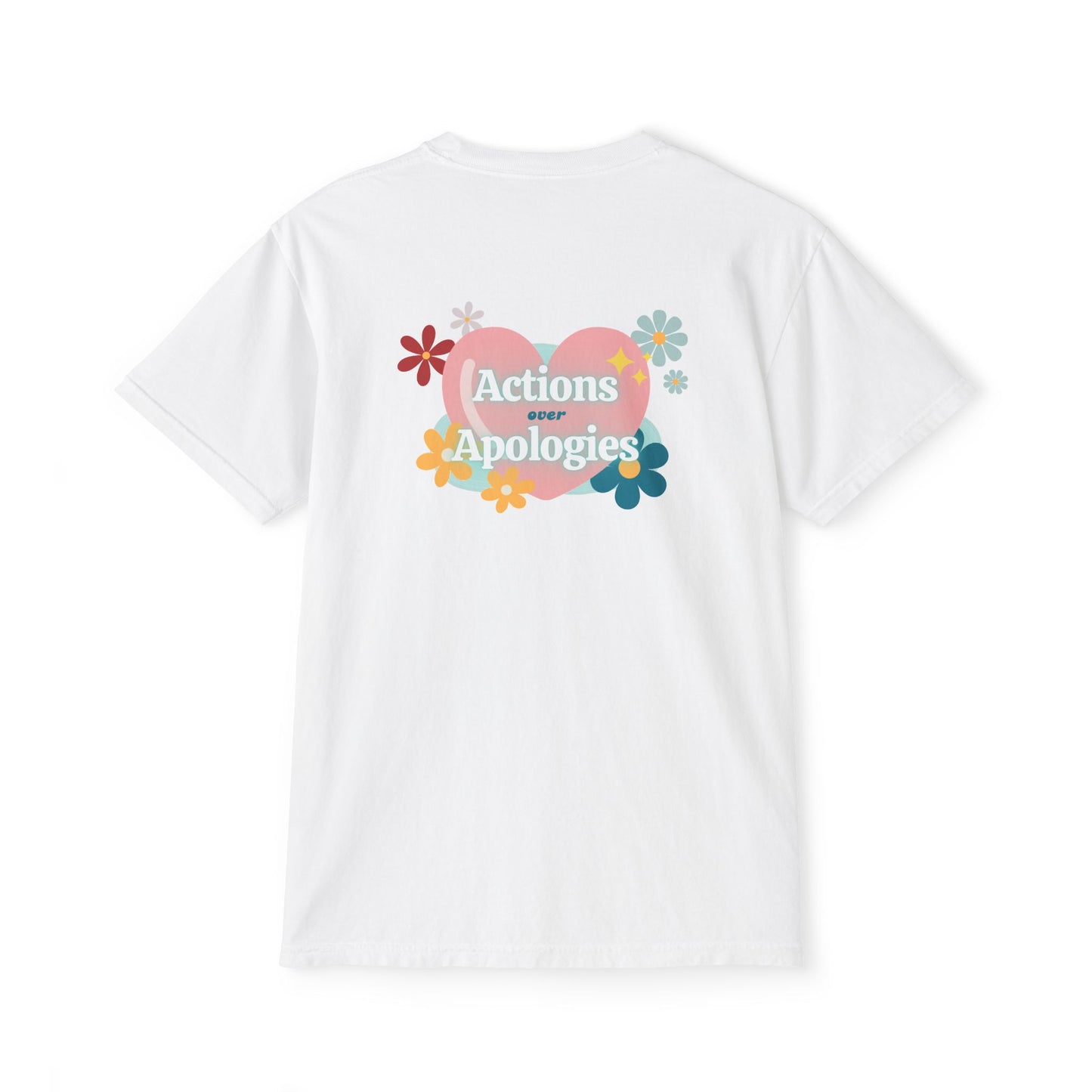 "Actions over Apologies"- Unisex Pocket T-Shirt