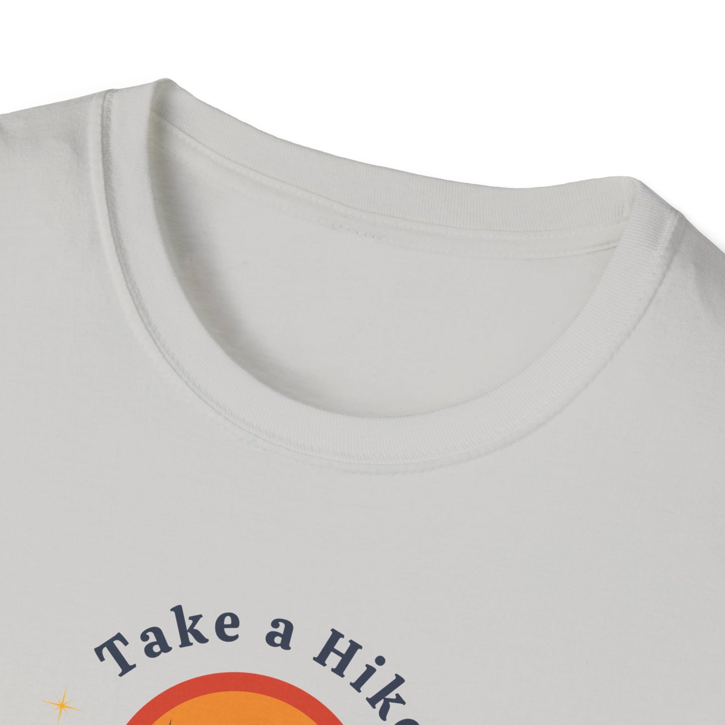 "Take a Hike Because Elevation Beats Depression" - Unisex Softstyle T-Shirt, Outdoors