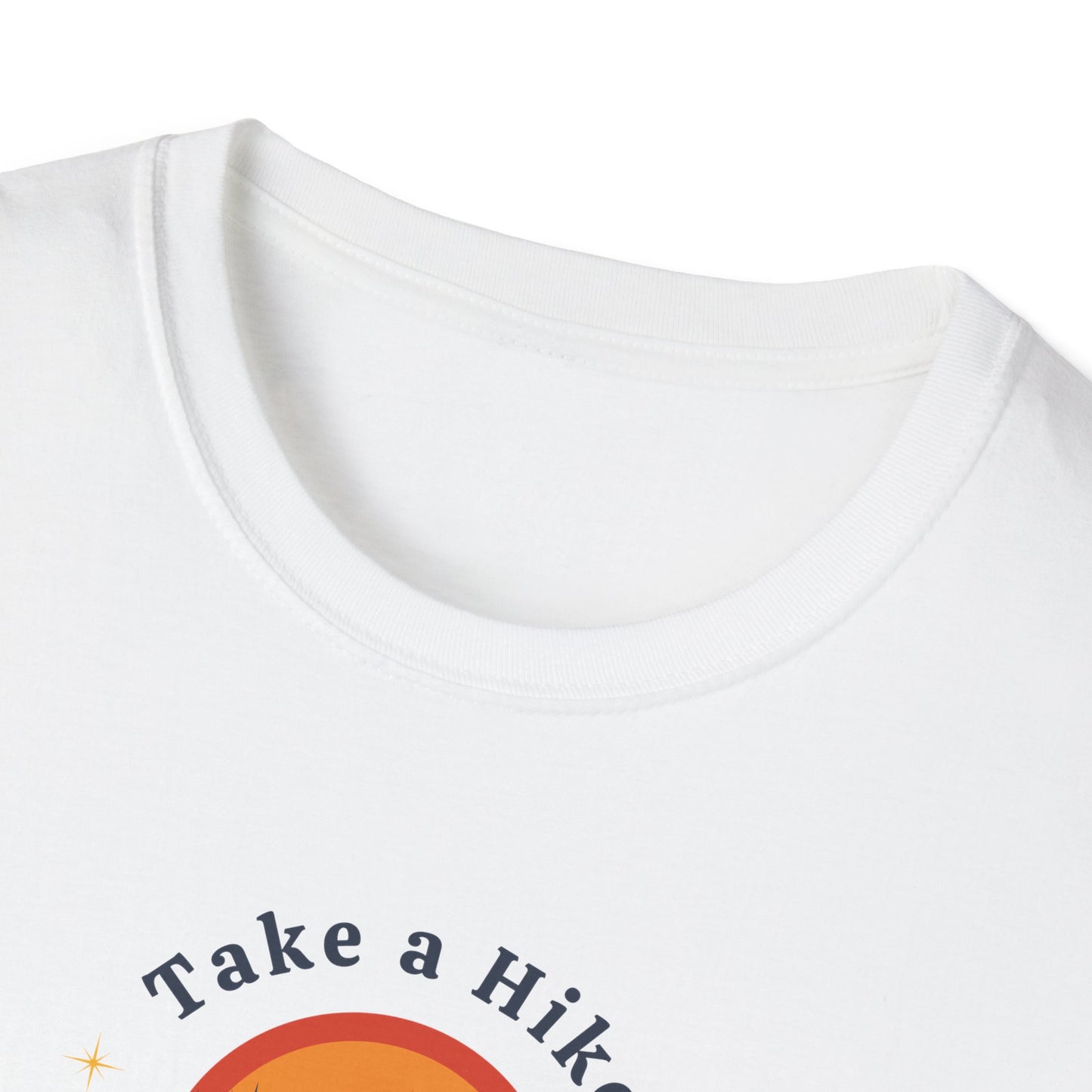 "Take a Hike Because Elevation Beats Depression" - Unisex Softstyle T-Shirt, Outdoors