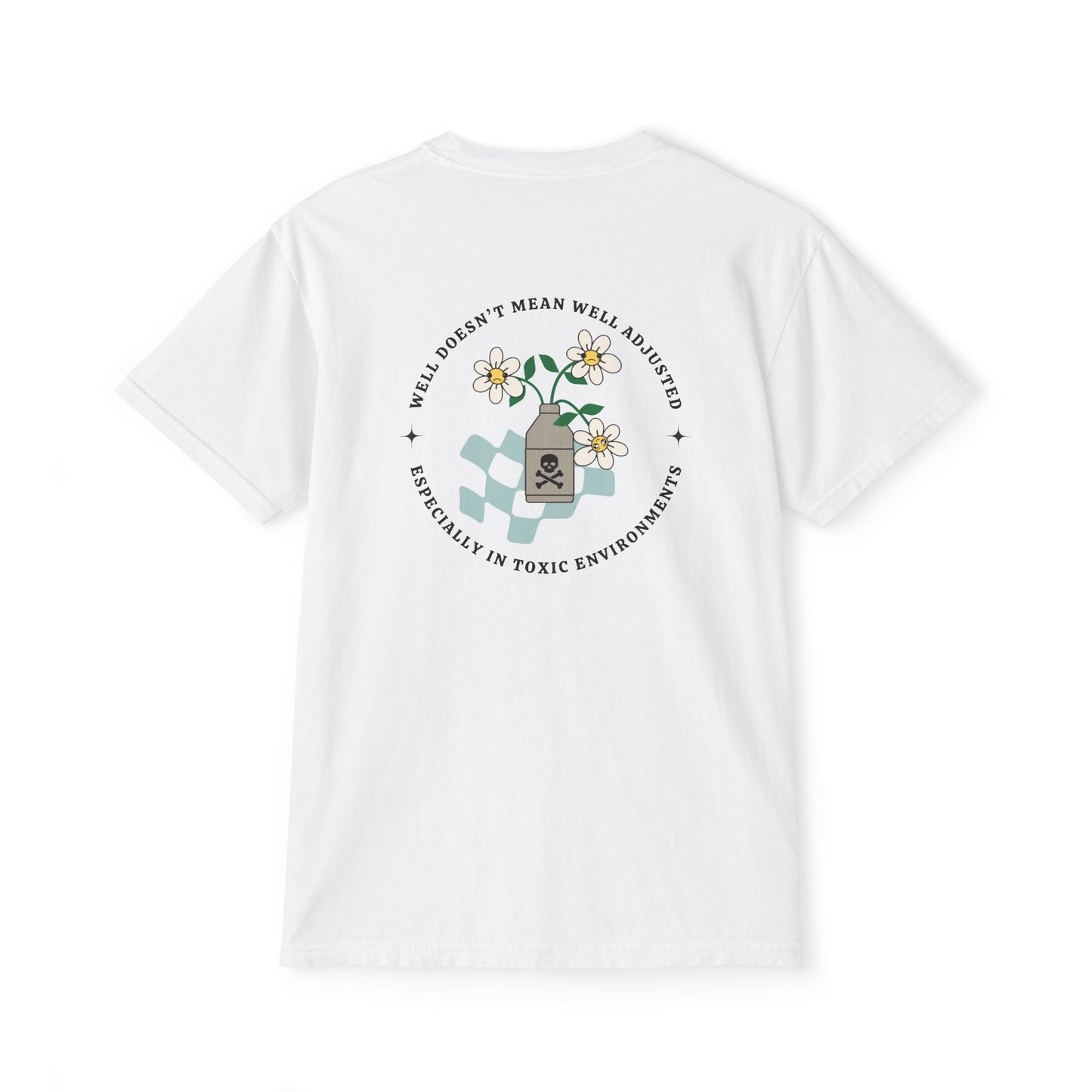 "Well Doesn't Mean Well Adjusted"- Retro Unisex Pocket T-Shirt