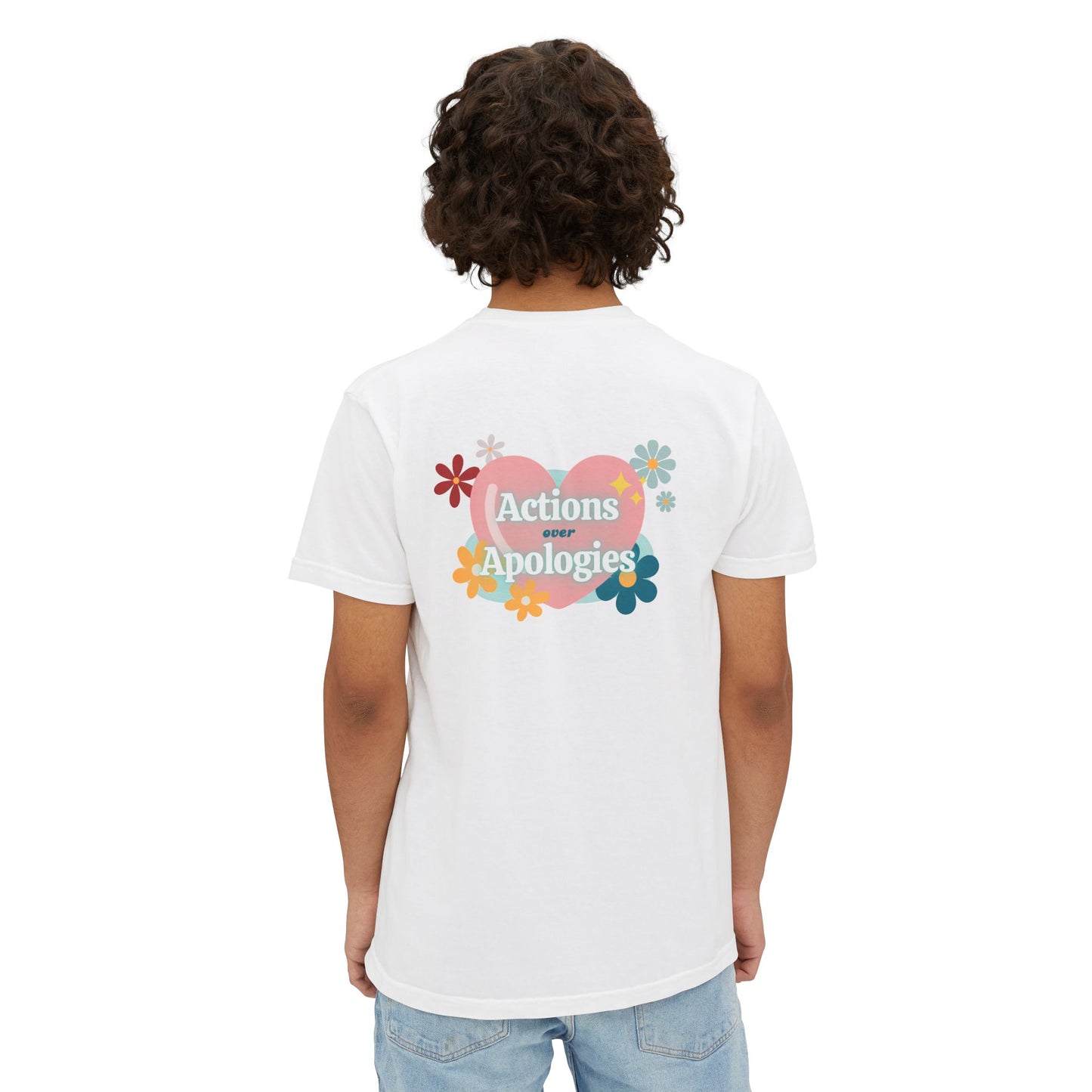 "Actions over Apologies"- Unisex Pocket T-Shirt