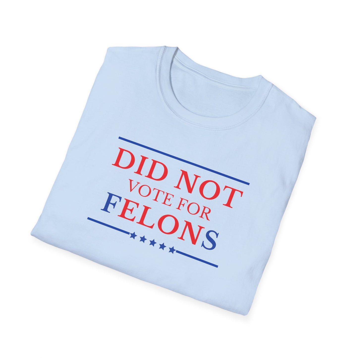 Did Not Vote for Felons- Unisex Softstyle T-Shirt, Axolotl